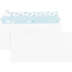 Paquet de 100 enveloppes blanches 110x220mm 80g bande siliconée