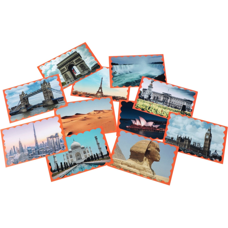 Lot de 180 grandes images 12 motifs, 15 cartes pour chaque motifs