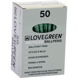 Boite de 50 stylos Lovegreen vert