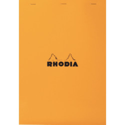 Bloc de bureau agrafé RHODIA 80 feuilles, format A4, quadrillé 5x5, pa