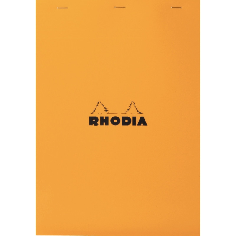 Bloc de bureau agrafé RHODIA 80 feuilles, format A4, quadrillé 5x5, pa