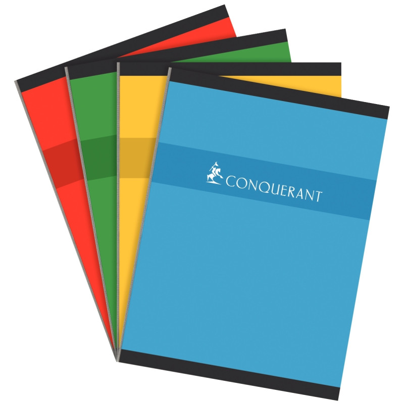 Cahier broché 192 pages CONQUERANT, format 24x32 cm, seyès, papier 70g