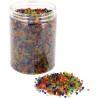Bocal de 500 grammes de perles rocailles transparentes diamètre 2,5 mm