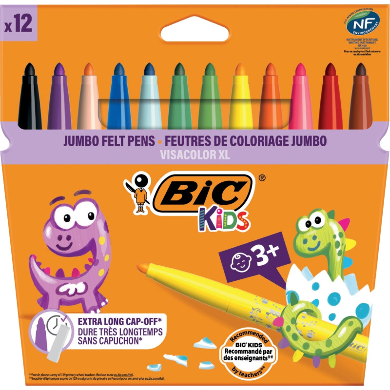Lot de 12 pochettes de 12 feutres Visacolor XL dont 2 gratuites