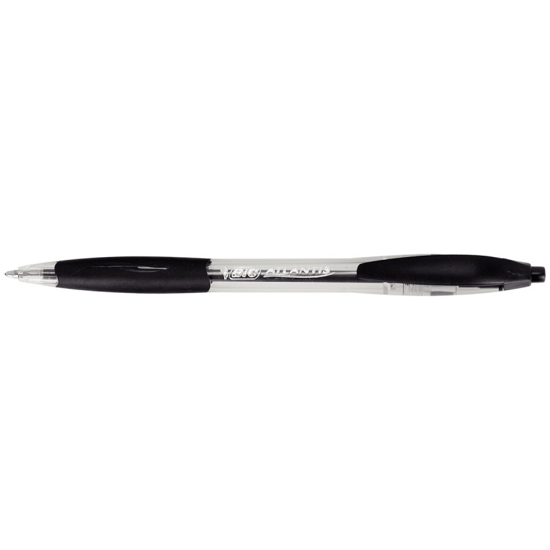 Stylo Atlantis rétractable noir