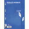 Feuillets mobiles 100 pages 80g, format A4, seyès blanc