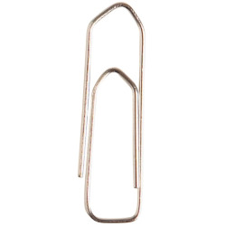 Boîte de 1000 trombones 32 mm bout chevron nickelé