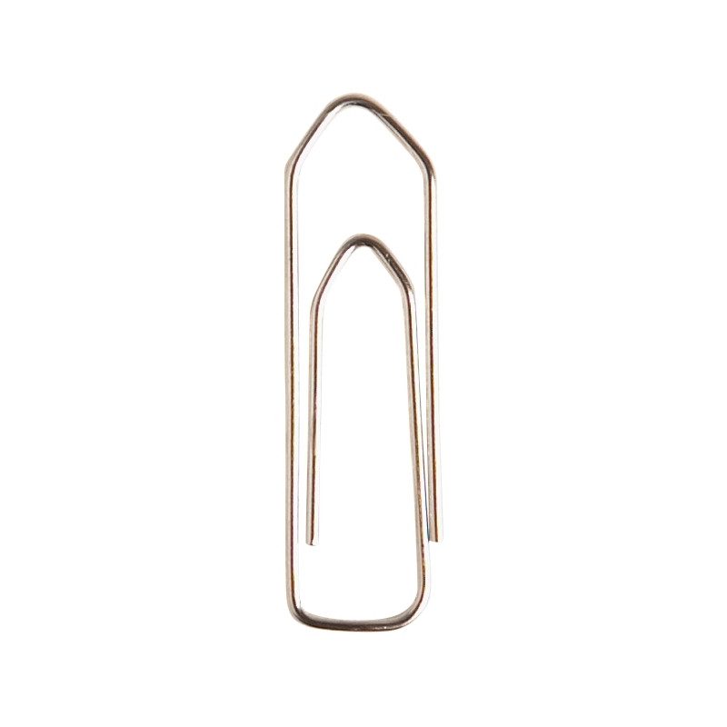 Boîte de 1000 trombones 25 mm bout chevron nickelé