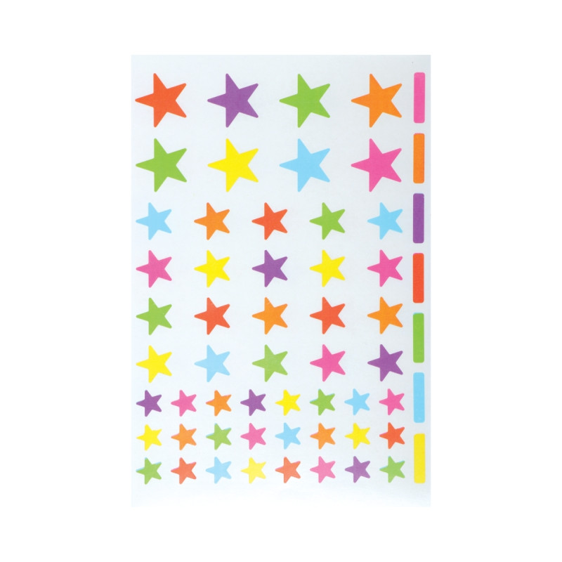 Pochette 624 gommettes étoiles couleur peps