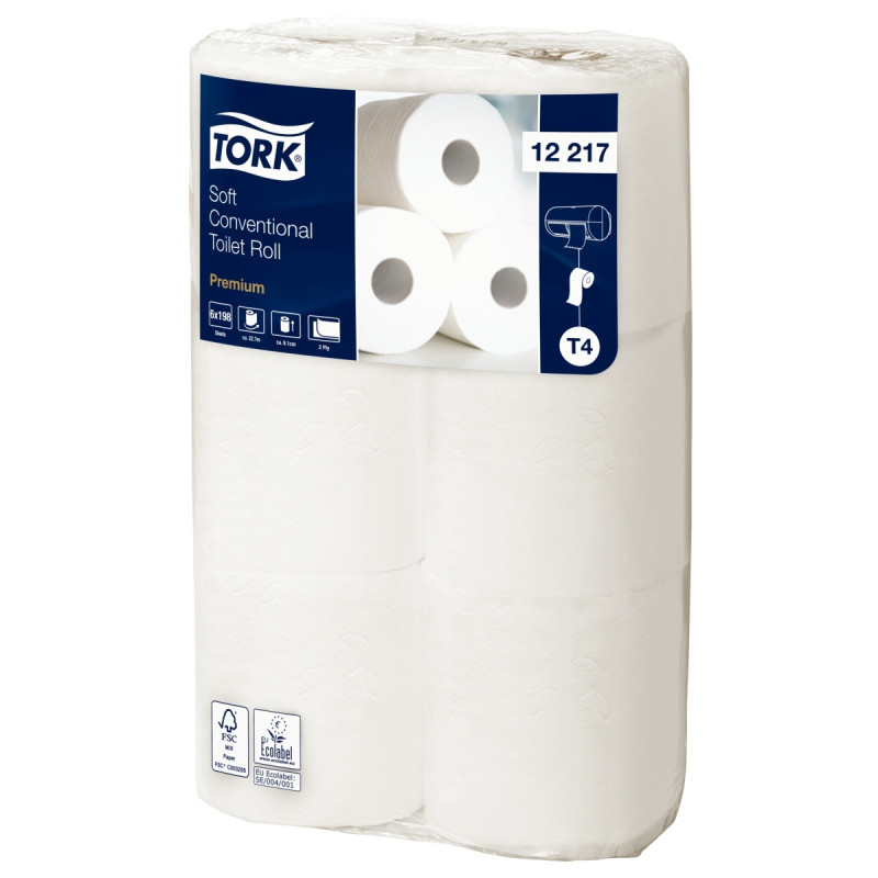 Lot de 6 rouleaux papier hygiènique Premium 2 plis