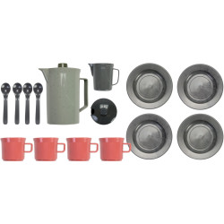 Service à café en plastique recyclé