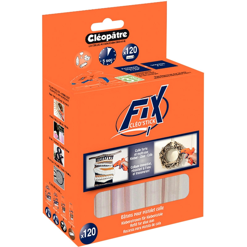 Mégabox de 120 batons de colle CléogunFix