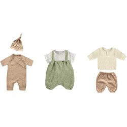 Lot de 3 tenues garçons pour poupées 21 cm