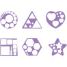 Lot de 6 pochoirs formes géométriques