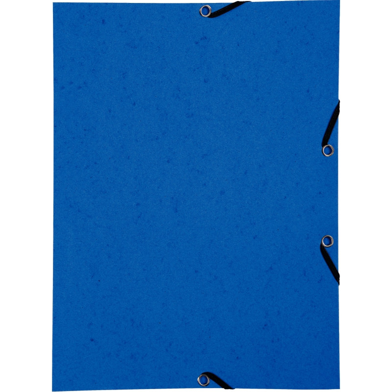 Lot de 10 chemises sans rabat à élastiques en carte lustrée, bleu