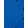 Lot de 10 chemises sans rabat à élastiques en carte lustrée, bleu