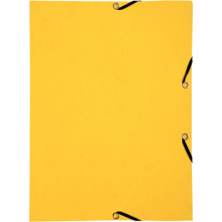 Lot de 10 chemises sans rabat à élastiques en carte lustrée, jaune