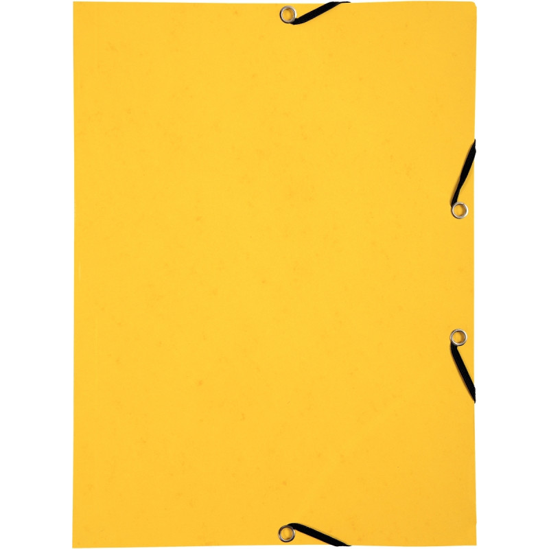 Lot de 10 chemises sans rabat à élastiques en carte lustrée, jaune