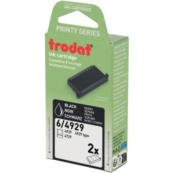 Blister de 2 cassettes 6/4929 encre noir