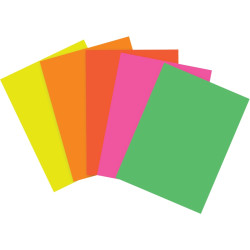 Paquet de 100 feuilles affiche 90 grammes format A4 5 couleurs fluo