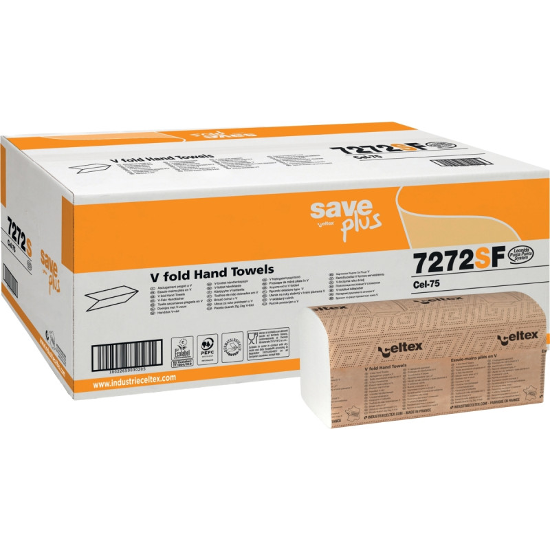 Carton 3 000 essuie main 2 plis blanc