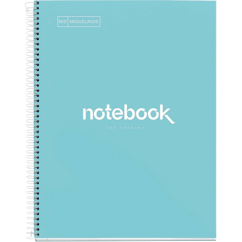 NOTEBOOK MIQUELRIUS format A4, 80 feuilles 90g, quadrillé 5x5, couvert