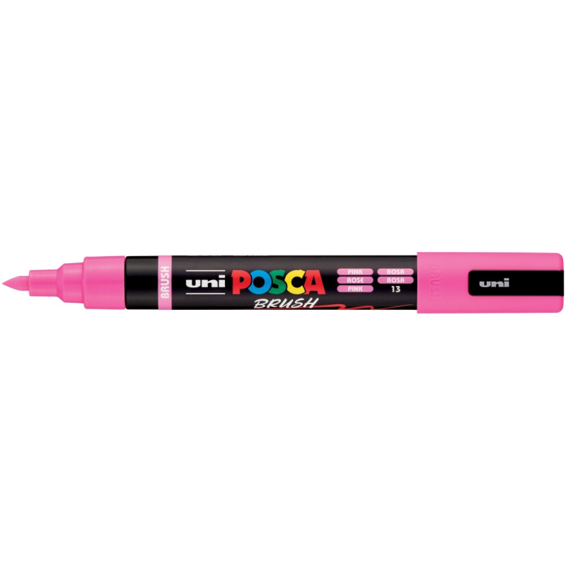 Marqueur Posca pointe moyenne Brush rose clair