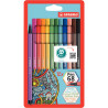 Pochette de 12 feutres Pen 68 assortis