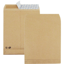 Paquet de 50 pochettes kraft 229x324mm 120g soufflet 30mm bande silico