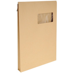 Paquet de 50 pochettes kraft 229x324mm 120g soufflet 30mm bande silico