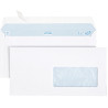 Boite de 500 enveloppes blanches 110x220mm 80g bande siliconée fenêtre