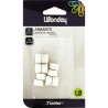 Blister de 10 punaises magnétiques, diamètre 12 mm. Blanc