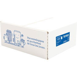 Boite de 500 enveloppes blanches 110x220mm 80g autocollante