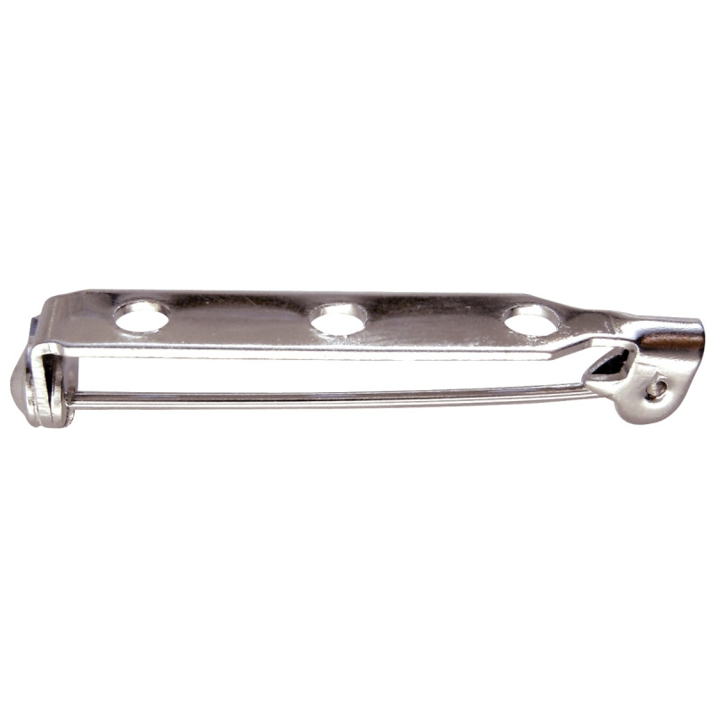 Sachet de 20 attaches broche à coller ou à coudre argent longueur 32 m