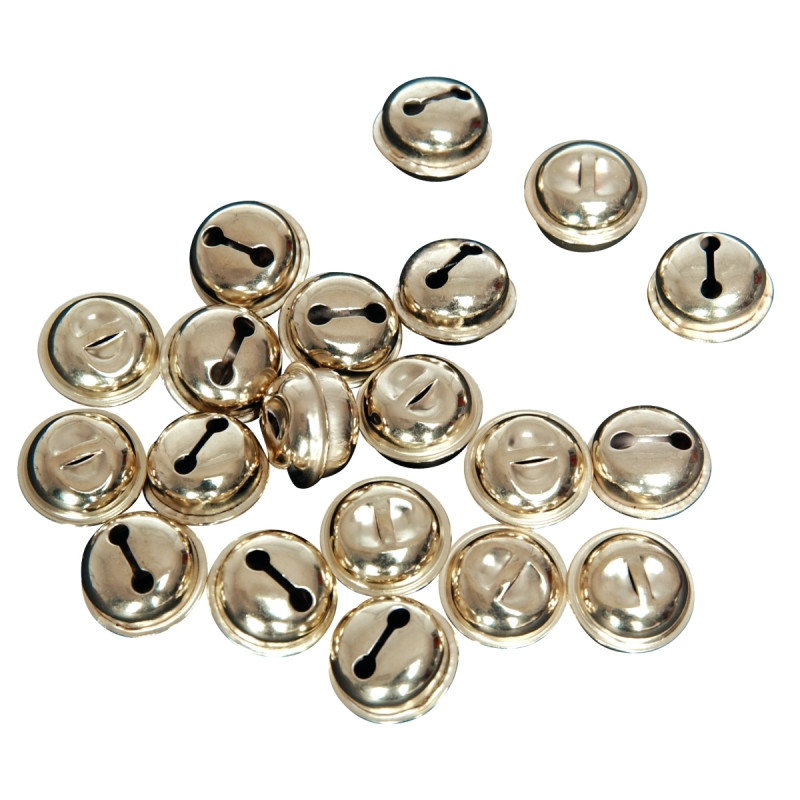 Sachet de 50 grelots diamètre 20 mm, coloris argent