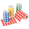 Lot de 4 rouleaux de maxi gommettes adhésives rondes diamètre 20 mm, c