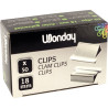 Boîte de 50 clips nickelé 18mm/4mm