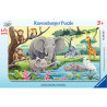 Puzzle à cadre 15 pièces, animaux d'Afrique