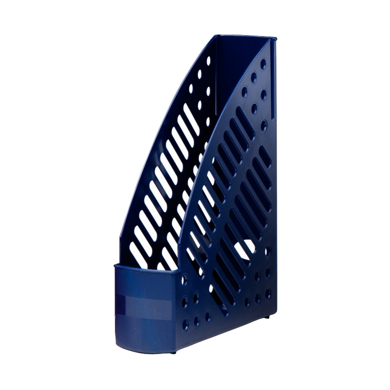 Porte-revues en polystyrène ajouré bleu
