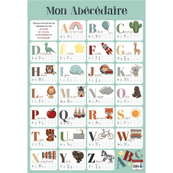 Poster en PVC 76x52cm premier alphabet