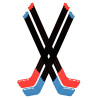 Lot de 12 crosses de hockey 90cm ssorties