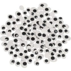 Sachet de 150 yeux mobiles adhésifs ovales