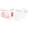 Boite de 250 pochettes blanches 229x324mm 90g bande siliconée fenêtre