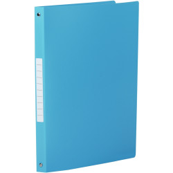 Classeur 4 anneaux en polypropylène opaque, format A4, dos 2,5 cm, ble