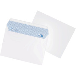 Boite de 500 enveloppes blanches 114x162mm 80g autocollante