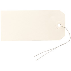 Boite de 1000 étiquettes américaines avec fil de fer 120x60mm