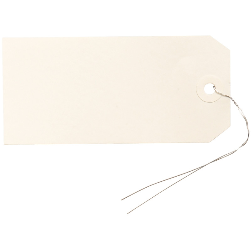 Boite de 1000 étiquettes américaines avec fil de fer 120x60mm