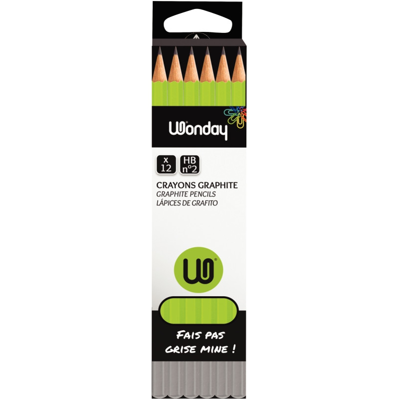 Boîte de 12 crayons graphite standard trempé HB