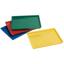 Lot de 4 plateaux multi usages. 4 couleurs assorties : rouge, jaune, v