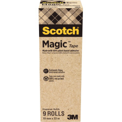 Pack de 9 rouleaux adhésifs Magic Green 19mmx33m